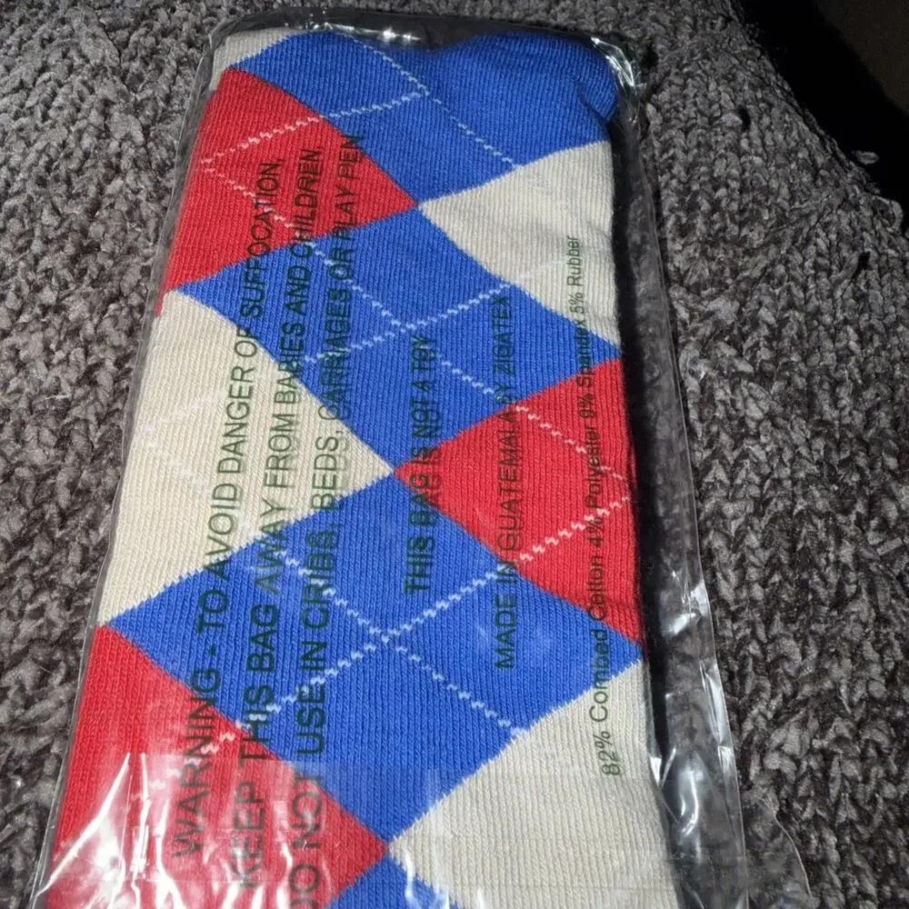 Golf Knickers Colorful Knee High Argyle Cotton Socks For Men Red Gray Blue New